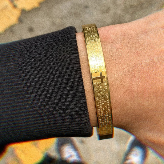 Minimal Cross Bracelet - Gold